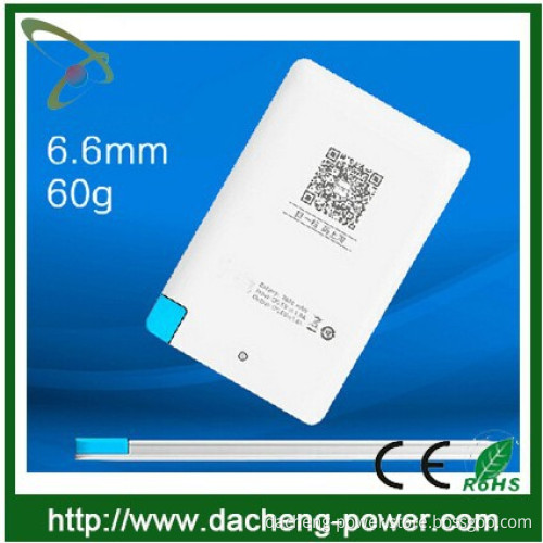 Christmas best selling power bank 2600mah gift credit card power bank